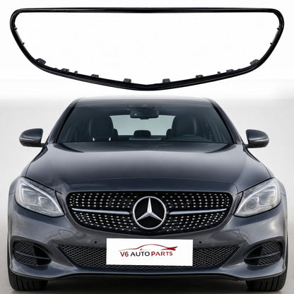 Front Surround Moulding Black Bumper Grille Trim – Fits Mercedes-Benz E-Class W212 (2013–2016, Sedan/Estate, Facelift