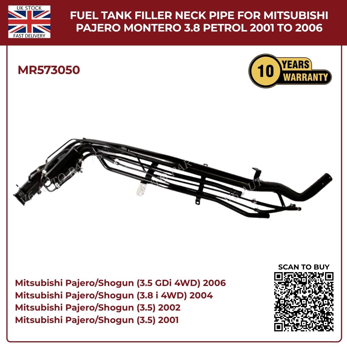 Fuel Tank Filler Neck Pipe for Mitsubishi Pajero/Montero 3.8L Petrol (2001–2006) – Direct Fit Replacement