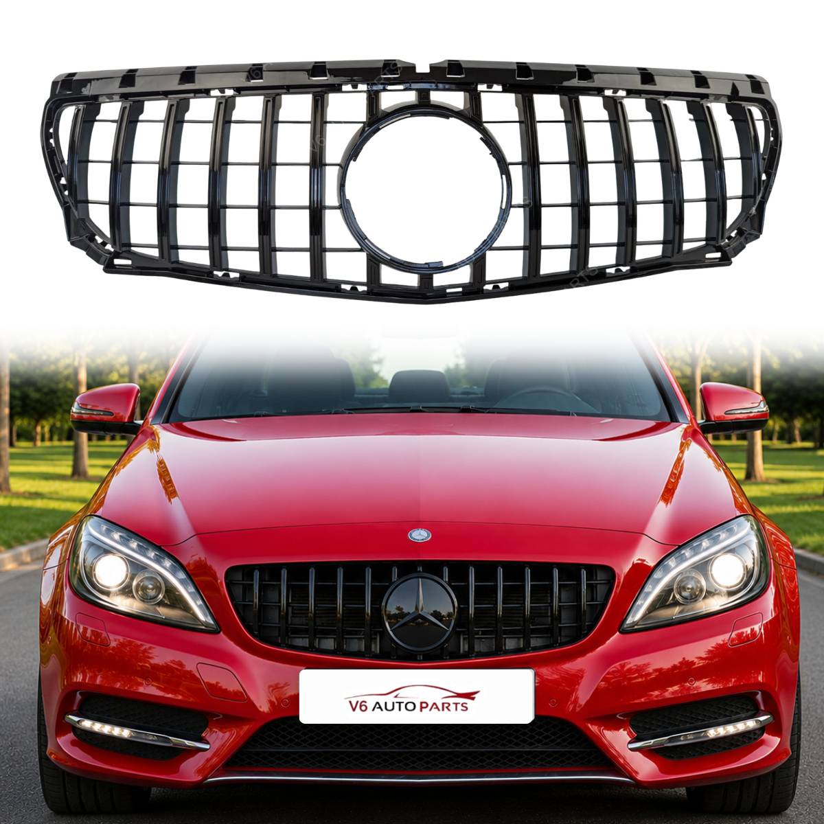 Mercedes-Benz B-Class W246 B200 GT Style Gloss Black Front Bumper Mesh Grille (2011–2014)