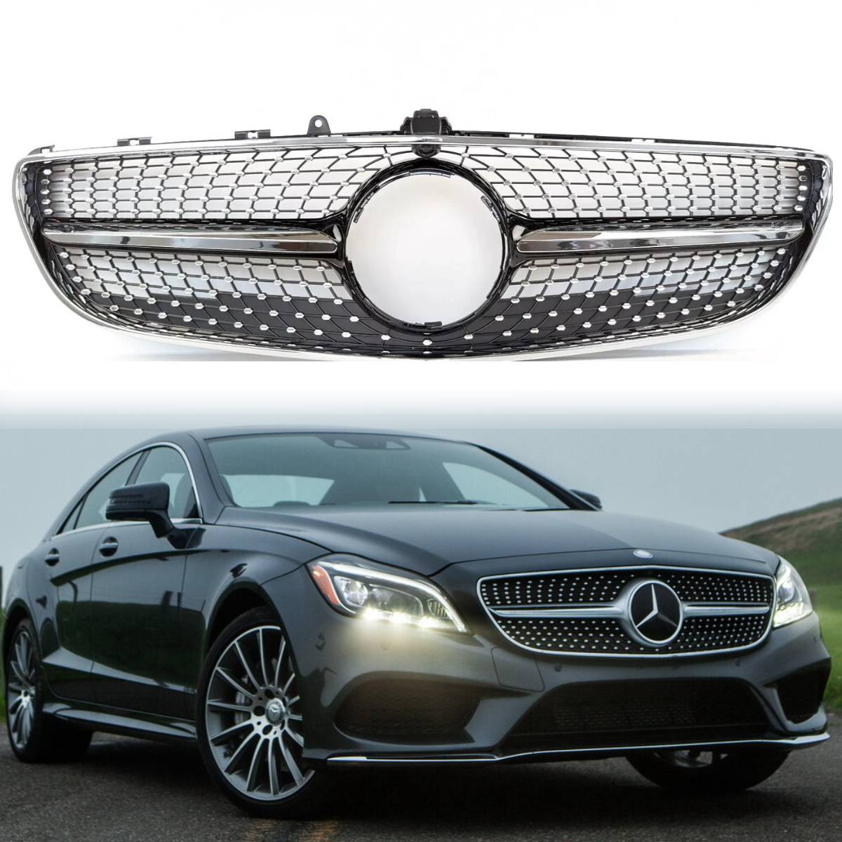 For Mercedes CLS C218 Coupe Facelift Front Bumper Honeycomb Grille – Fits CLS53 & CLS400 (2014–2018)