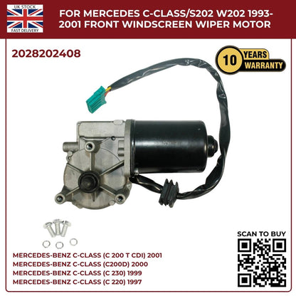 image of Front Windscreen Wiper Motor for Mercedes C-Class W202 S202 1993–2001 2028202408