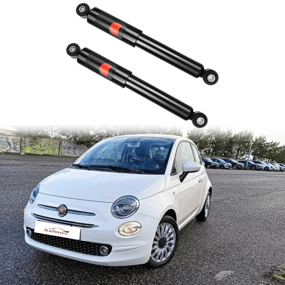 Image of Fiat 500 rear shock absorber pair 50708786