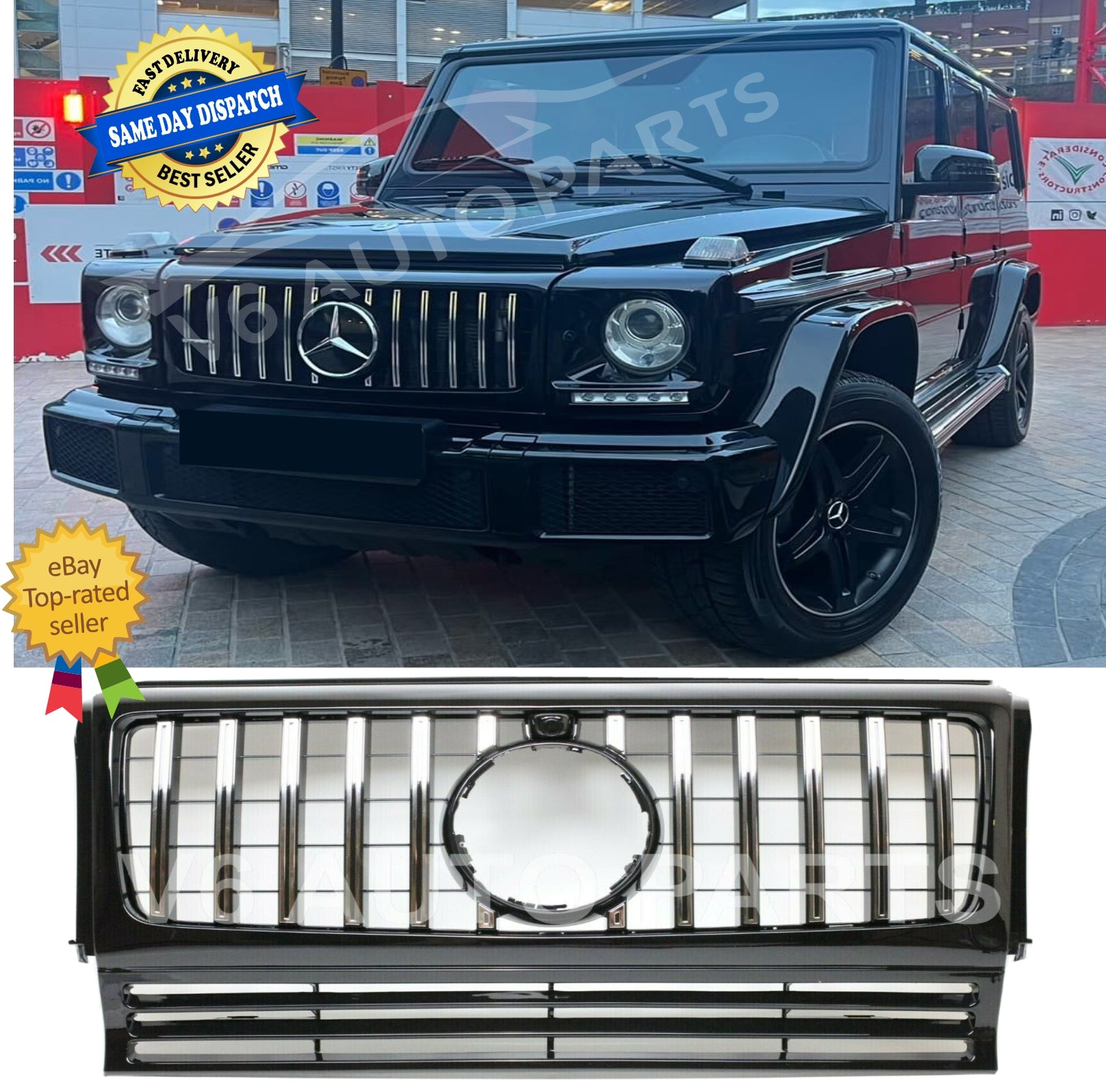 For Mercedes G-Class W463 Wagon G55 G63 Pre-Facelift Front Bumper Grille 1990-18