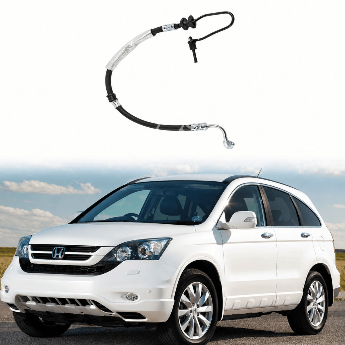 Image of power steering pressure pipe 53730-SWA-000 for Honda CR-V diesel models
