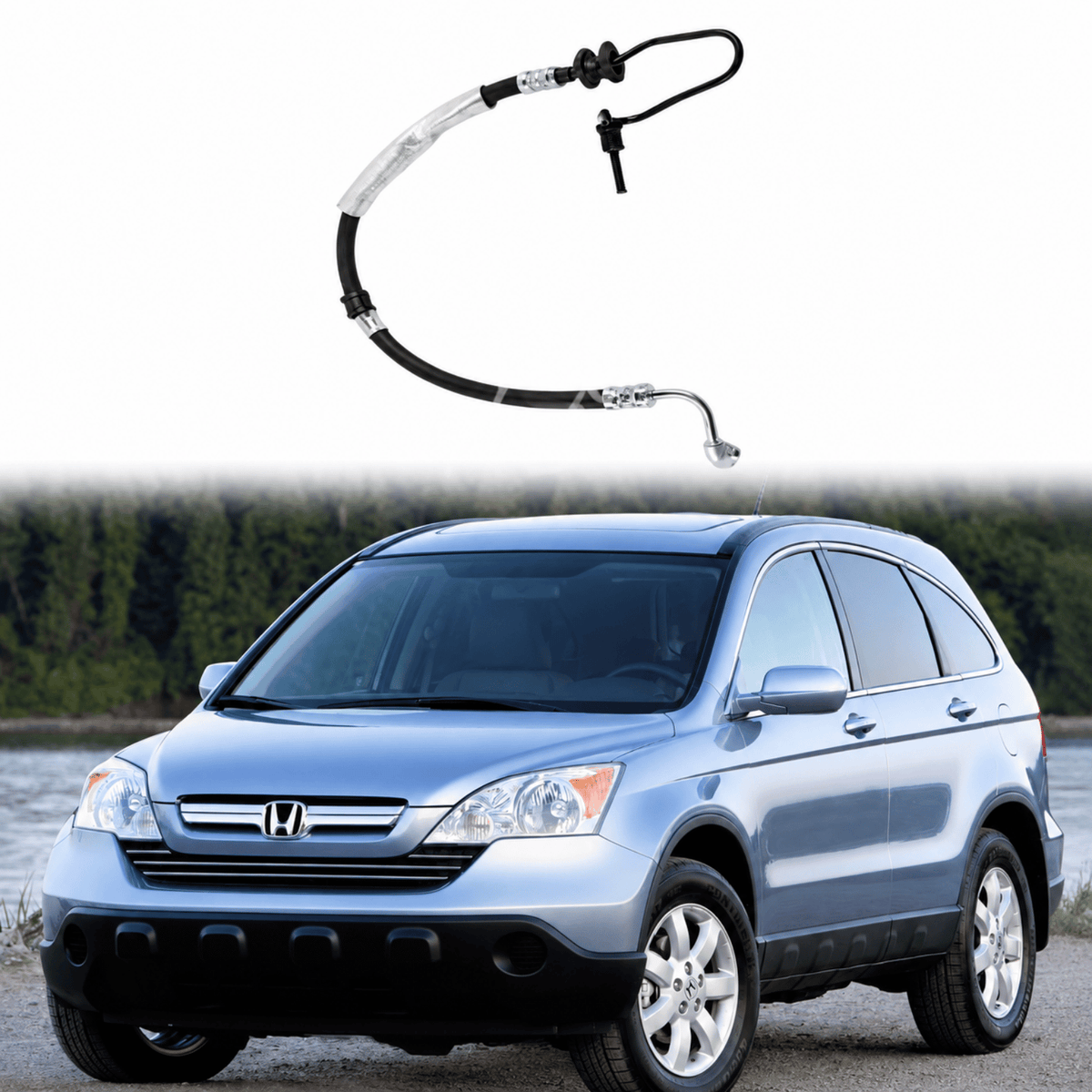 Image of high pressure power steering hose 53730-SWA-000 for Honda CR-V 2.2 i-CTDi