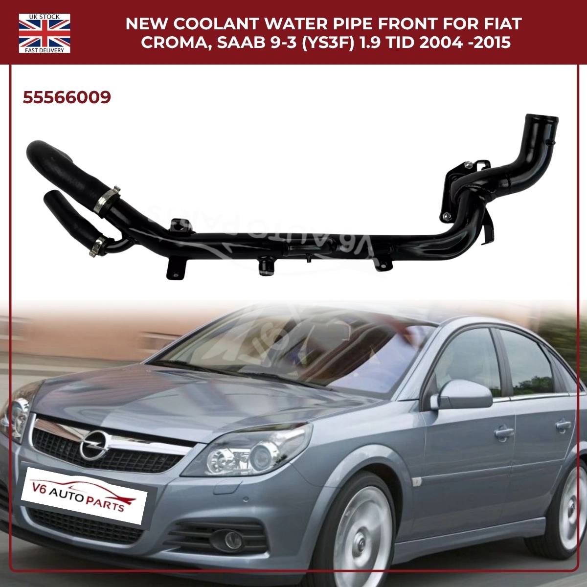 Coolant Water Pipe 55566009 – Fits Vauxhall Astra H & Zafira B 1.9 CDTi (Z19DTH / Z19DTJ) – New Replacement Part