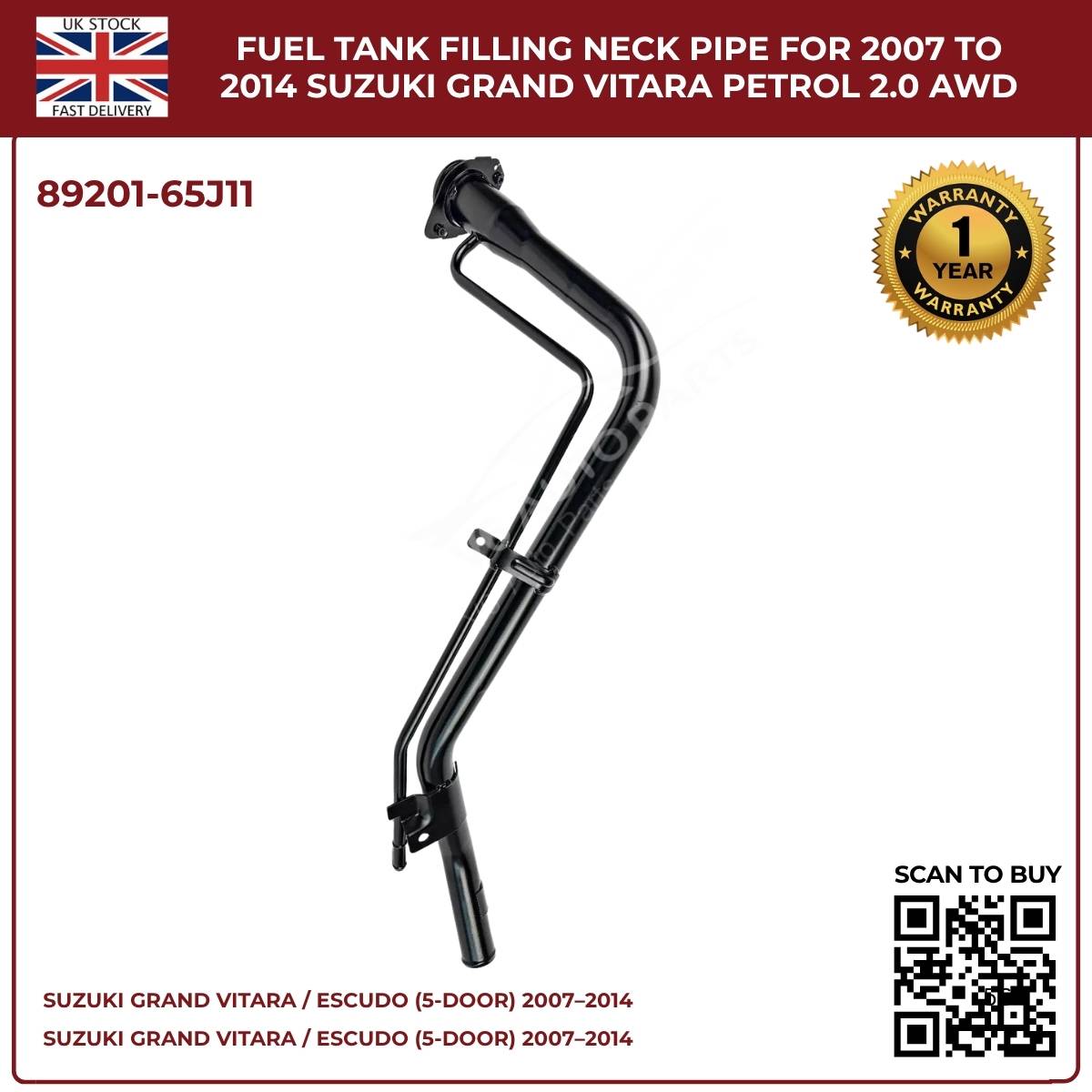 Fuel Filler Neck Pipe 1710A416 – Fits Mitsubishi ASX 2010–2017 (1.6, 1.8, 2.0 Petrol)