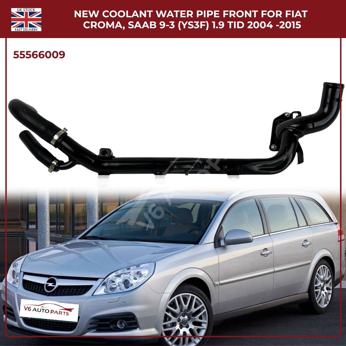 Coolant Water Pipe 55566009 – Fits Vauxhall Astra H & Zafira B 1.9 CDTi (Z19DTH / Z19DTJ) – New Replacement Part