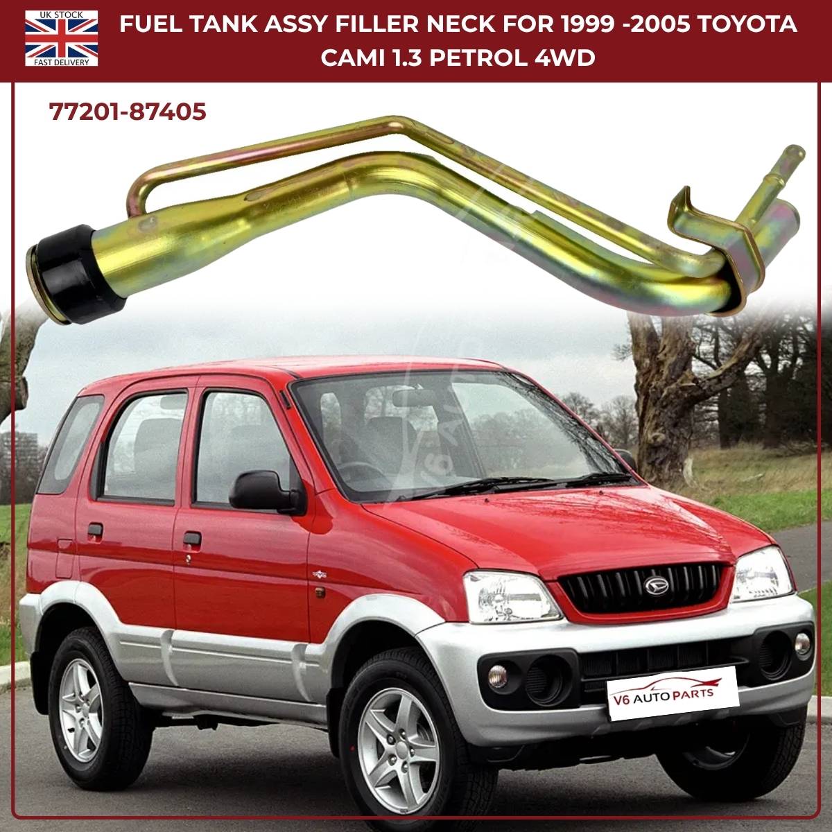Fuel Filler Neck Pipe 77201-87405 | Fits Daihatsu Terios 1.3 Petrol 4WD (1999–2005) & Toyota Cami
