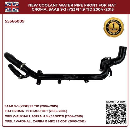 Coolant Water Pipe 55566009 – Fits Vauxhall Astra H & Zafira B 1.9 CDTi (Z19DTH / Z19DTJ) – New Replacement Part