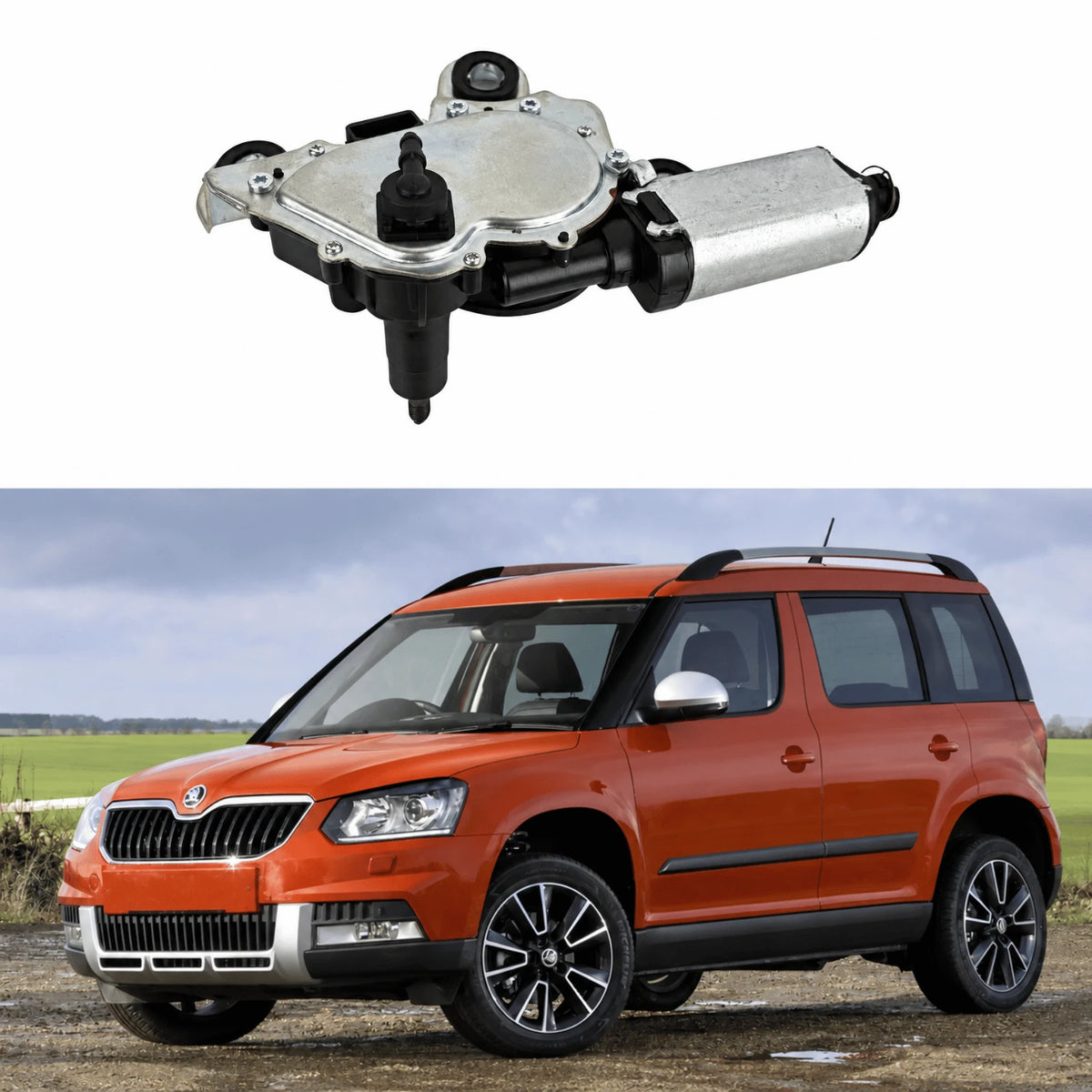 image of Skoda Roomster 5JZ Rear Windshield Wiper Motor 5J7955711