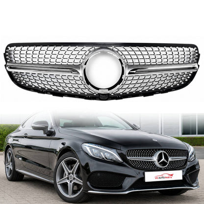 Frontstoßstangengrill für Mercedes 2015–2019 GLC-Klasse X253 GLC300 GLC350 Diamond 