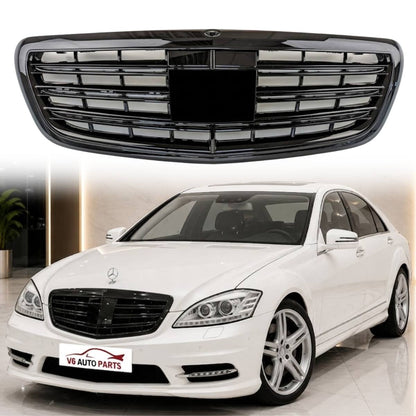 119B Frontstoßstange, glänzend schwarzer Kühlergrill für 2014 bis 2018 W222 S-Klasse S350 S65L S560 AMG Night View