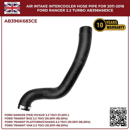 Black Intercooler Turbo Air Intake Hose Pipe – Fits Ford Ranger 2.2 TDCi (2011–2018) AB396K683CE