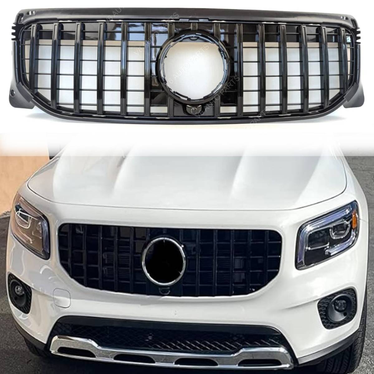 For Mercedes-Benz GLB-Class X247 Front Bumper Panamericana Grille – Fits GLB 180 & GLB 220 (2019–2021)