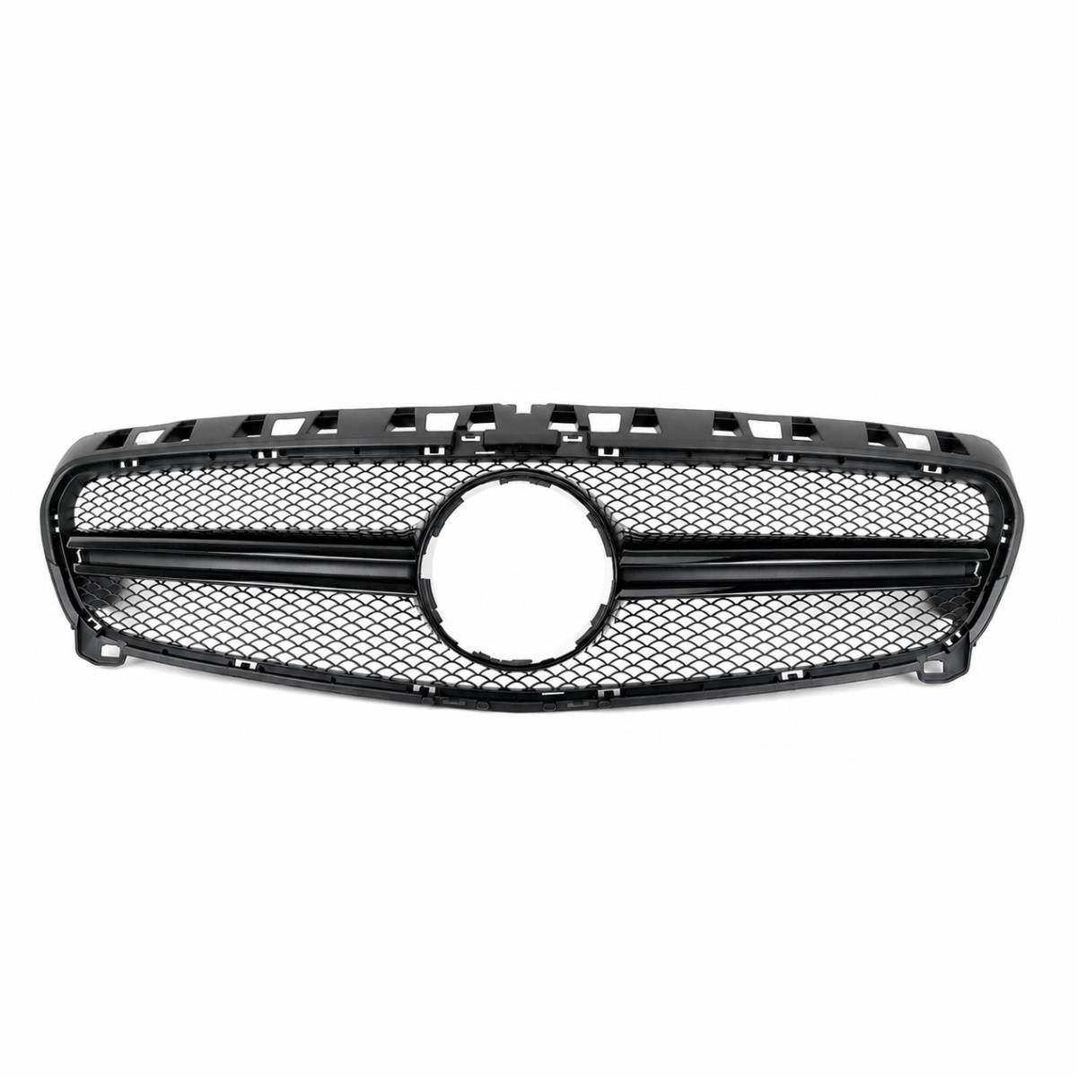 For Mercedes-Benz A-Class W176 Front Bumper AMG Sport Grille – Gloss Black (A45, A180, 2012–2015)