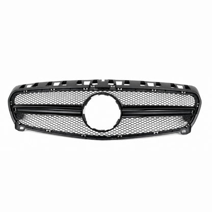 For Mercedes-Benz A-Class W176 Front Bumper AMG Sport Grille – Gloss Black (A45, A180, 2012–2015)