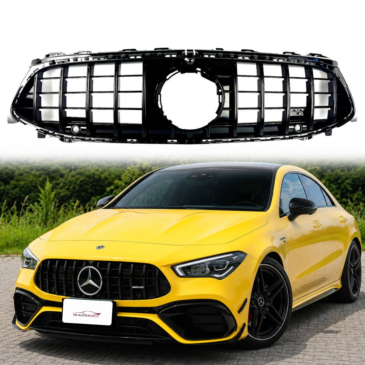 For Mercedes-Benz CLA-Class W118/X118 (2023–2025) GT Panamericana Front Radiator Grille – Fits CLA250d & CLA35 AMG