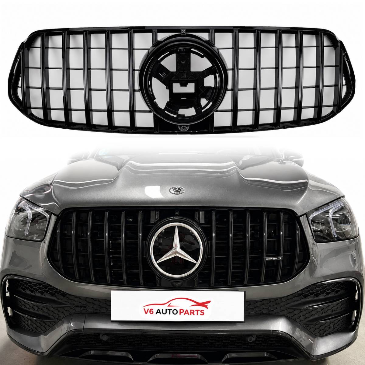 Front Bumper Panamericana GT Grille – Fits 2019–2023 Mercedes-Benz GLE-Class C167 GLE350 AMG