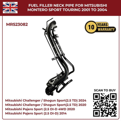 Fuel Filler Neck Pipe for Mitsubishi Montero Sport 2001–2004 | MR523082 Petrol Filler Tube
