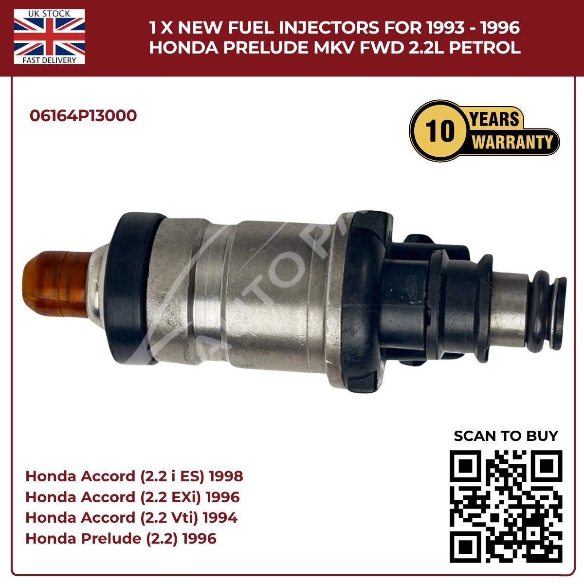Fuel Injector  For Honda Prelude MKV (1993–1996)– FWD 2.2L Petrol | OEM Direct Fit Replacement