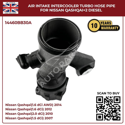 Air Intake Intercooler Turbo Hose Pipe For Nissan Qashqai+2 Diesel
