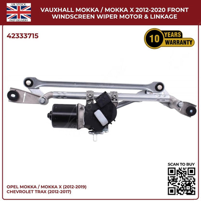 Front Windscreen Wiper Linkage & Motor For Opel Mokka / Mokka X 2013 - 2019 RHD