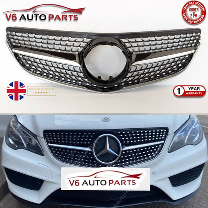 Mercedes E-Class W207 AMG Diamond Front Bumper Grille – Fits E200, E220 Coupe (2013–2016)