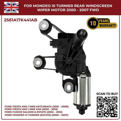 Ford Fiesta MK5/MK6 Rear Windscreen Wiper Motor (2001–2010) – OEM Replacement 2S61A17K441AB