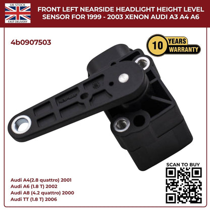 Headlight Level Range Sensor – Front Left (Nearside) – Fits 1999–2003 Audi A3 Xenon Models