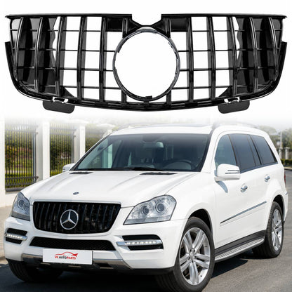 For Mercedes‑Benz GL‑Class X164 (2006–2009) Front Radiator GT‑R Style Black Grille – Fits GL320 & GL450
