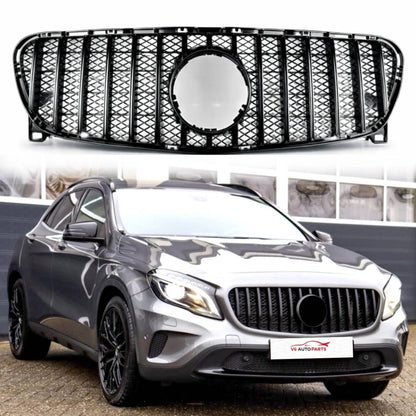 Schwarzer Frontstoßstangengrill für Mercedes GLA-Klasse W156 AMG Panamericana GT 2013–2017 