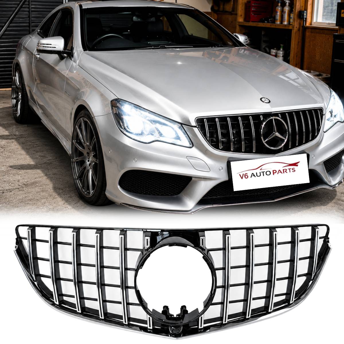 For Mercedes-Benz E-Class A207 GT Panamericana Front Radiator Grille | Fits E350 & E550 Coupe (2013–2016)