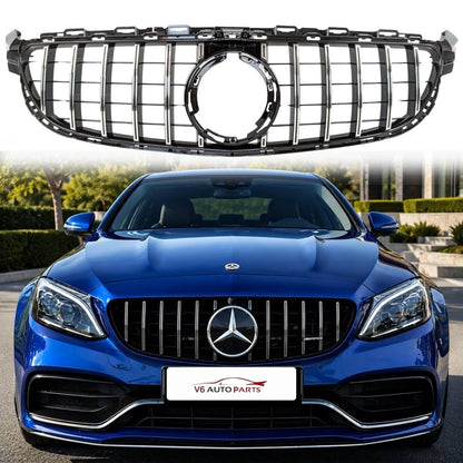 Frontstoßstangengrill für Mercedes C-Klasse C205 200 C63 300 AMG GT 2018 bis 2020 