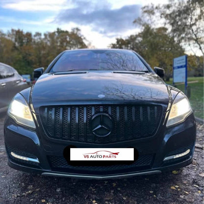 For Mercedes R-Class W251 GT Grille – Gloss Black Front Radiator (2011–2017, AMG R63 / R280CDI)