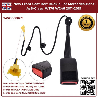 Front Seat Belt Buckle — Mercedes-Benz A-Class W176 / B-Class W246 — OE A24786095039051