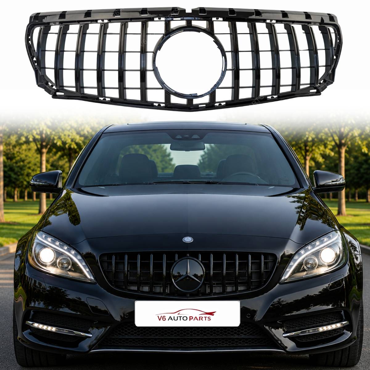 Mercedes-Benz B-Class W246 B200 GT Style Gloss Black Front Bumper Mesh Grille (2011–2014)