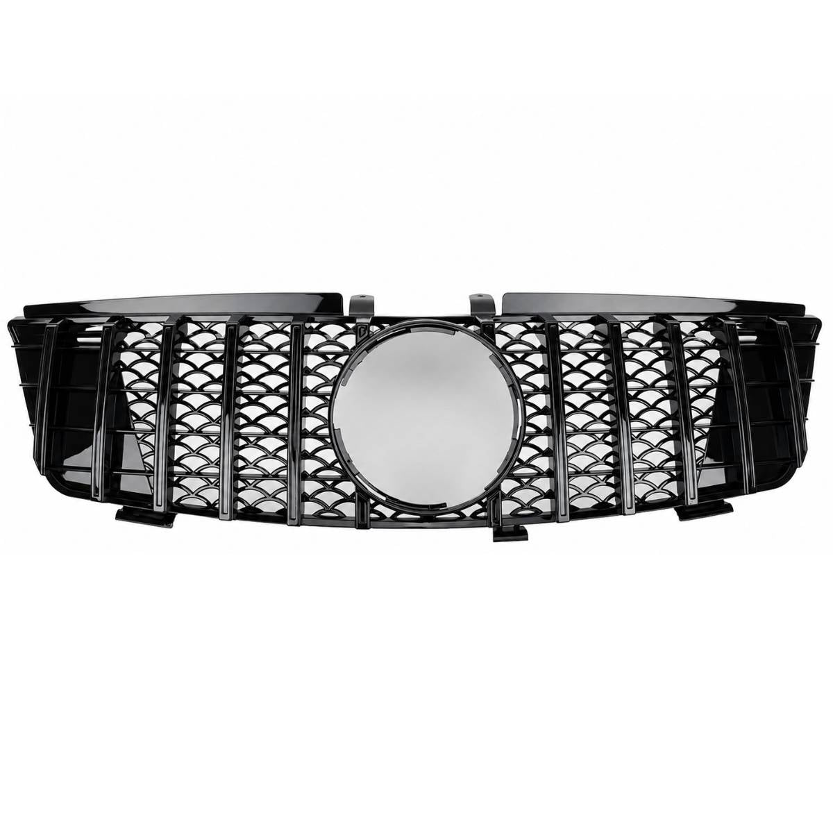 For Mercedes M-Class W164 GT Front Grille Gloss Black (ML320/ML350, 2005–2008 Pre-Facelift)