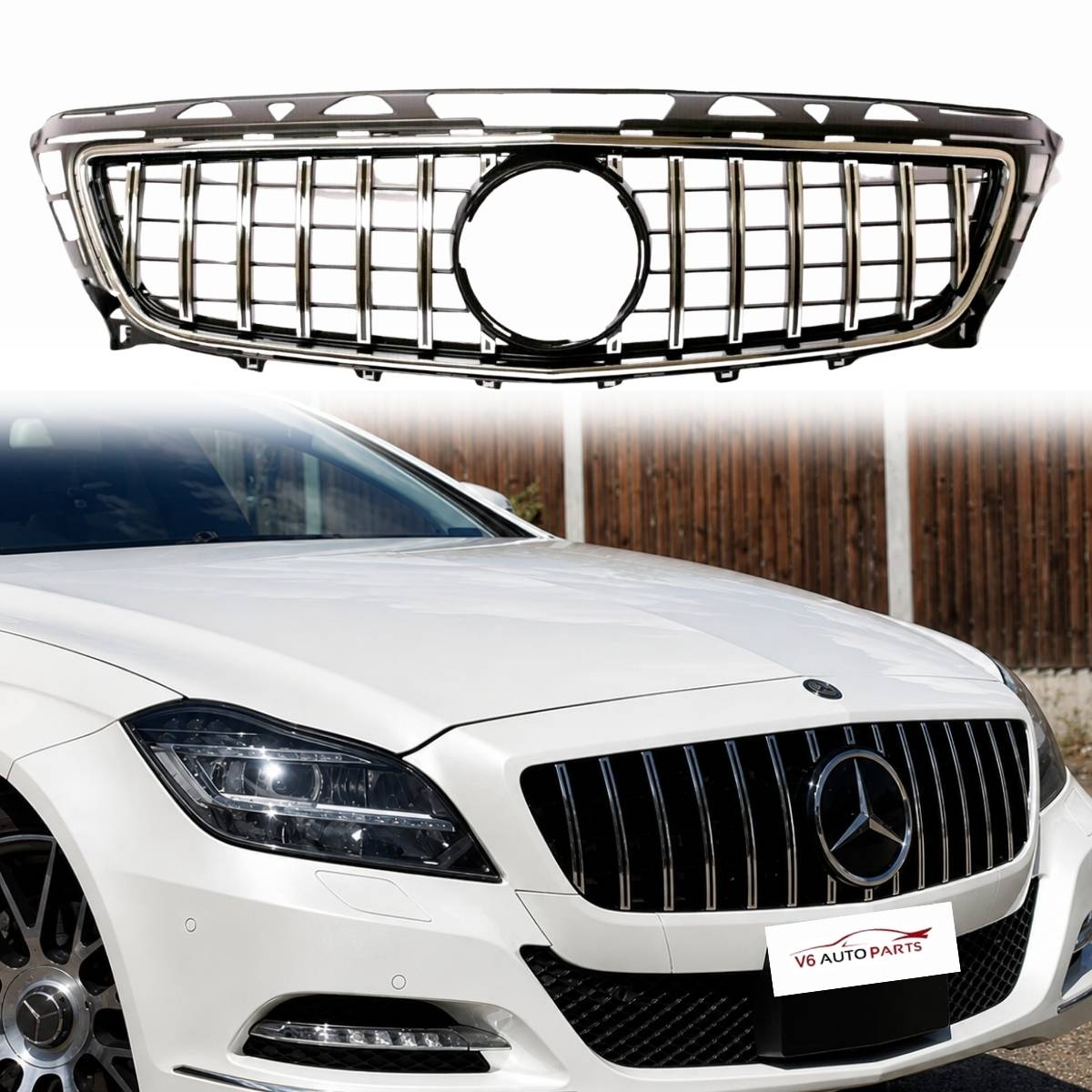 For Mercedes‑Benz CLS‑Class C218 (2011–2014) Panamericana Front Radiator Grille – Fits CLS350