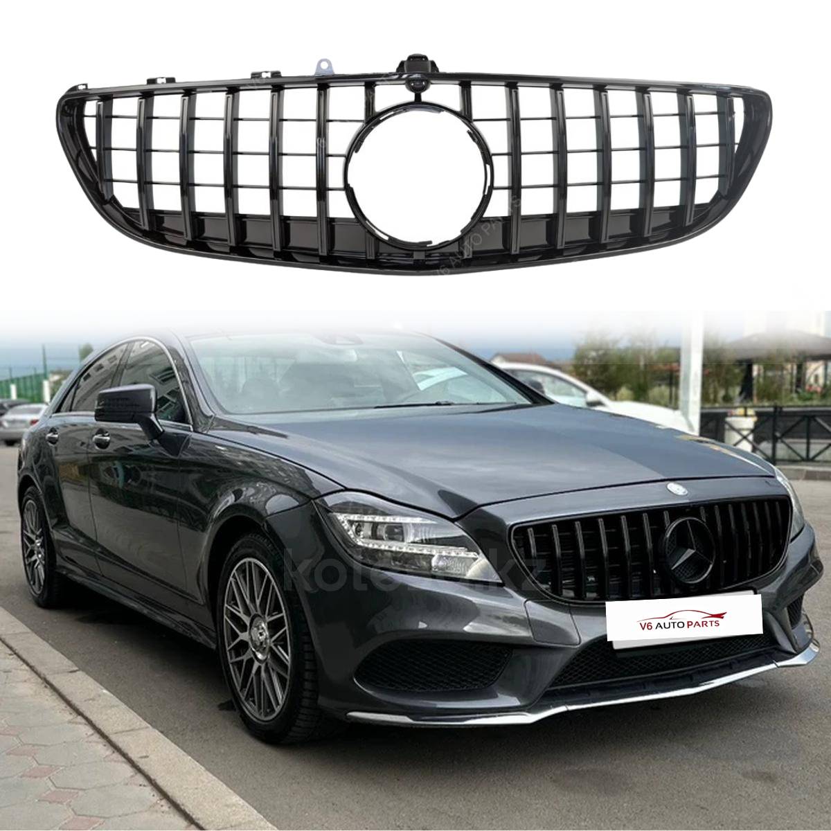 For Mercedes-Benz CLS-Class X218 W218 Front Radiator GT Panamericana Grille – Black (2014–2018, Fits CLS260 & CLS63 AMG Look)