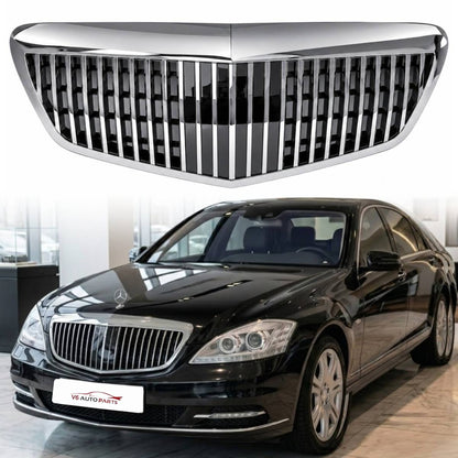 Front Radiator Chrome Grille – Mercedes-Benz S-Class W221 (2009–2013, S65 / S350 / Maybach)