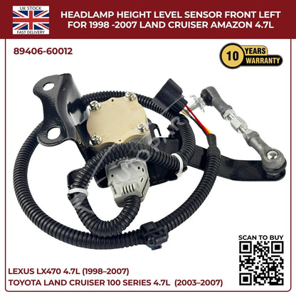 Headlamp Height Level Sensor – Front Left (89406‑60012) | Toyota Land Cruiser Amazon 4.7L (1998–2007)