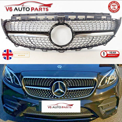 Frontstoßstangengrill für 2016–2020 Mercedes Benz E-Klasse W213 C238 E220 43 Diamond 