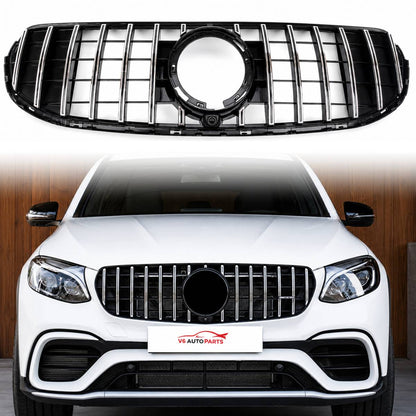 Front Bumper Panamericana Chrome Grille – Fits Mercedes-Benz GLC-Class X253 (GLC 200d, GLC 300 | 2019–2023 Facelift)