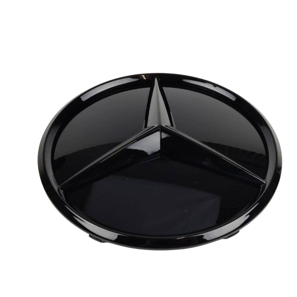 Mercedes-Benz Front Grille Emblem – Black 3D Flat Star Badge (A220, E250, CLA, S, C, B-Class)