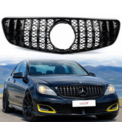 For Mercedes R-Class W251 AMG R300L Panamericana GT Front Bumper Grille – Gloss Black (2006–2010)