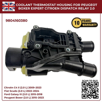 Coolant Thermostat Housing 9804160380 for Ford, Peugeot, Toyota & Vauxhall 2.0 Diesel Engines