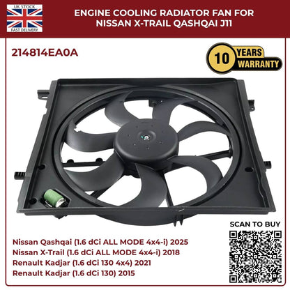 Nissan X-Trail & Qashqai J11 Radiator Cooling Fan – OEM 214814BE0B / 214814EB0A