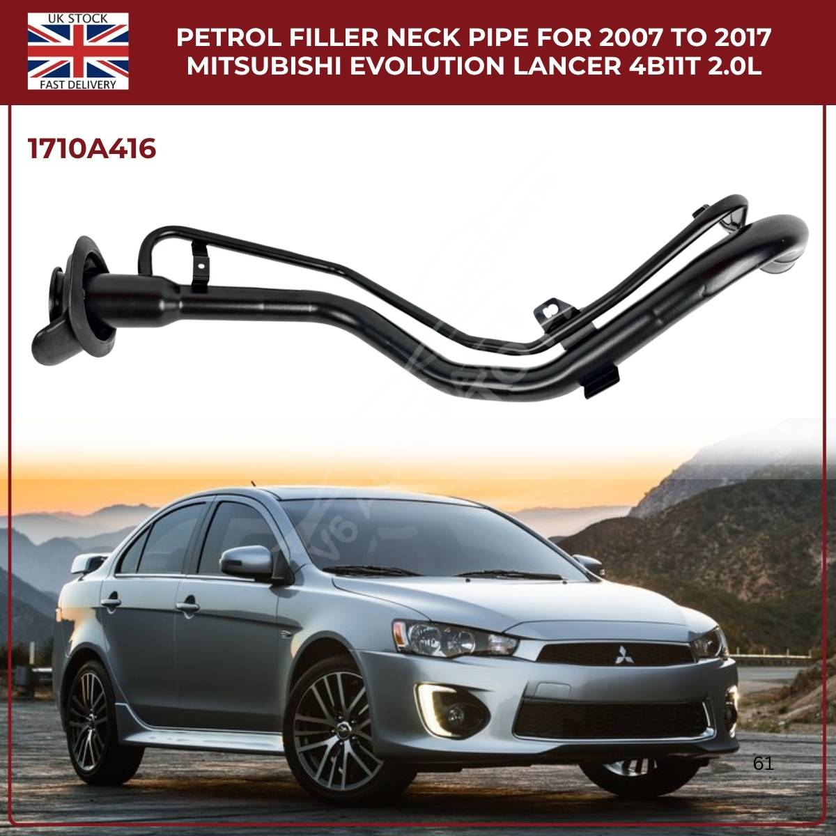 Fuel Filler Neck Pipe 1710A416 – Fits Mitsubishi ASX 2010–2017 (1.6, 1.8, 2.0 Petrol)