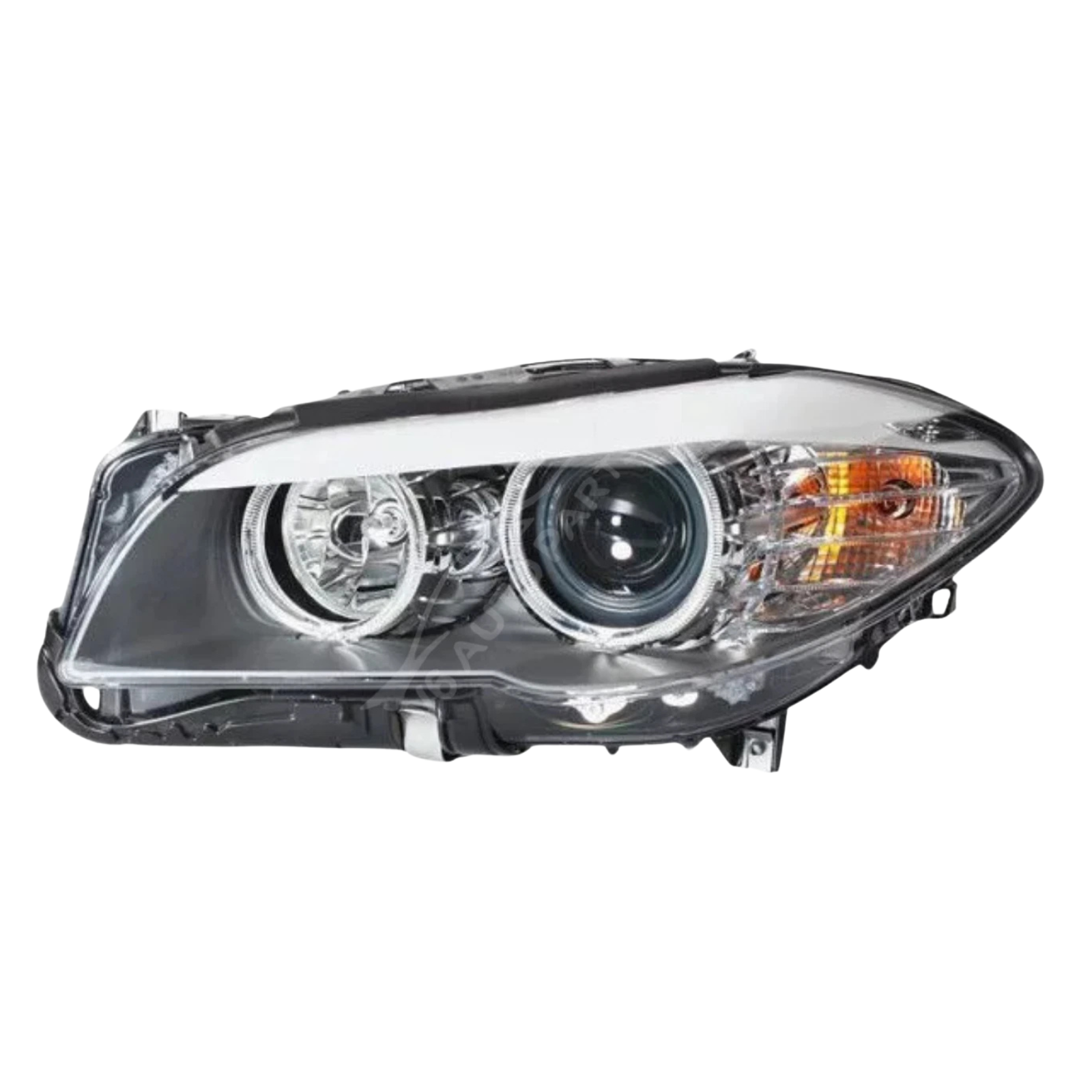 BMW 5 Series F10/F11 Headlight Left Passenger Side Halogen 2010–2013 (Black Housing)